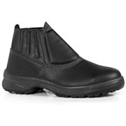 Bota pvc preta cano curto